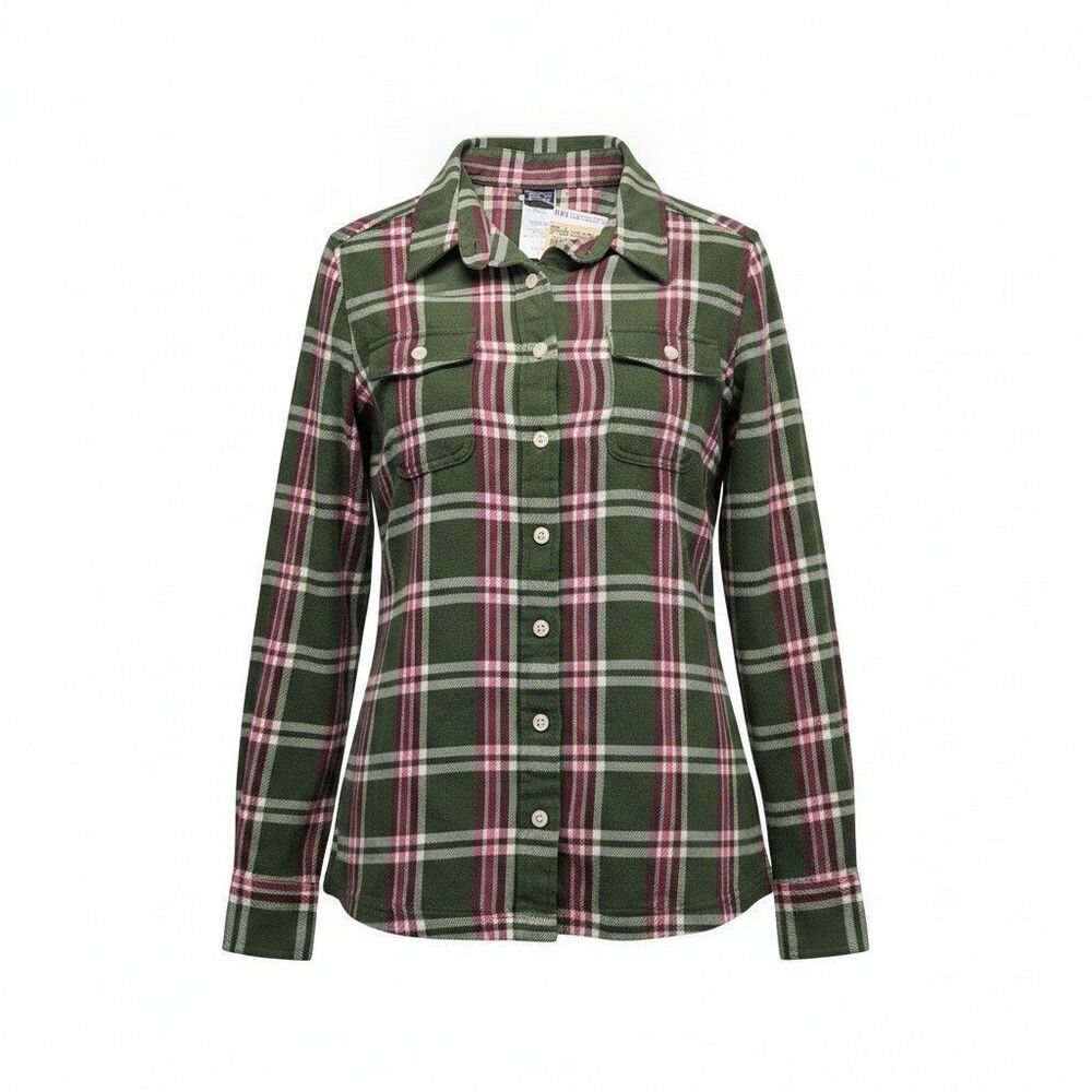 Patagonia Fjord Flannel Shirt Womens 4 Plaid Button Up Longsleeve NEW